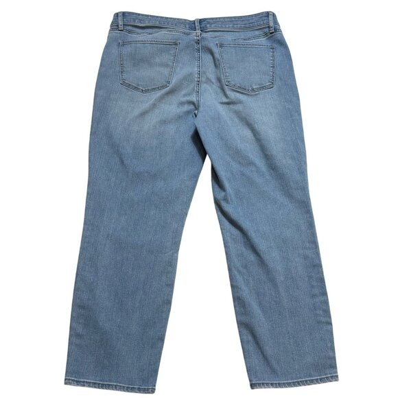 Talbots Flawless Five Pocket Slim Ankle Jeans 14P Light Blue Denim Womens Petite - Picture 2 of 11